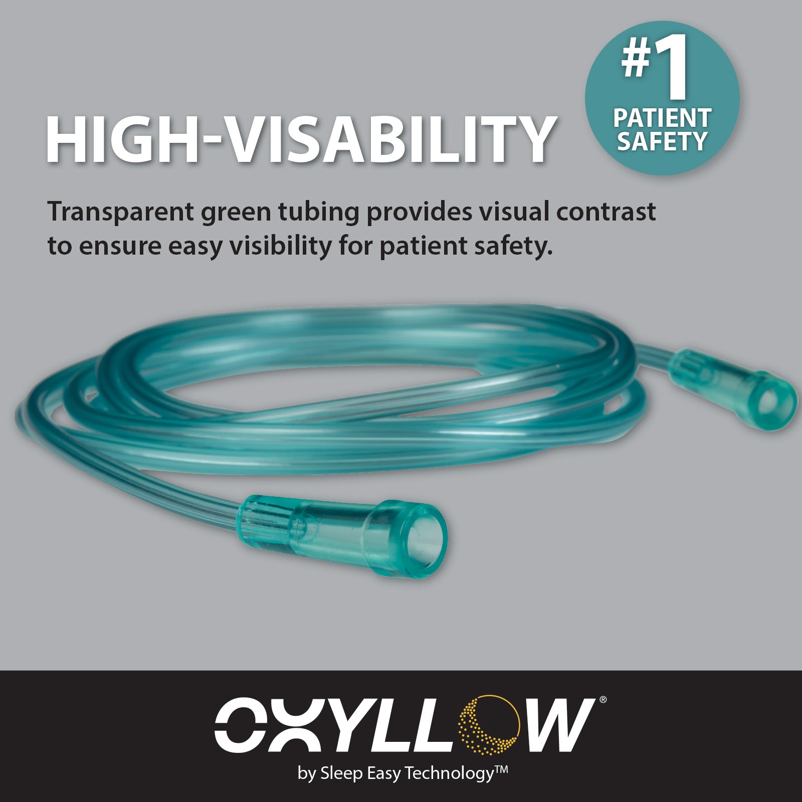 Premium 16 FT Oxygen Tubing | 1-Count | 6-Channel Kink-Resistant Air Flow | High-Visibility Green Tint | Universal End Connectors | Durable, Medical Grade Oxygen Therapy Accessory