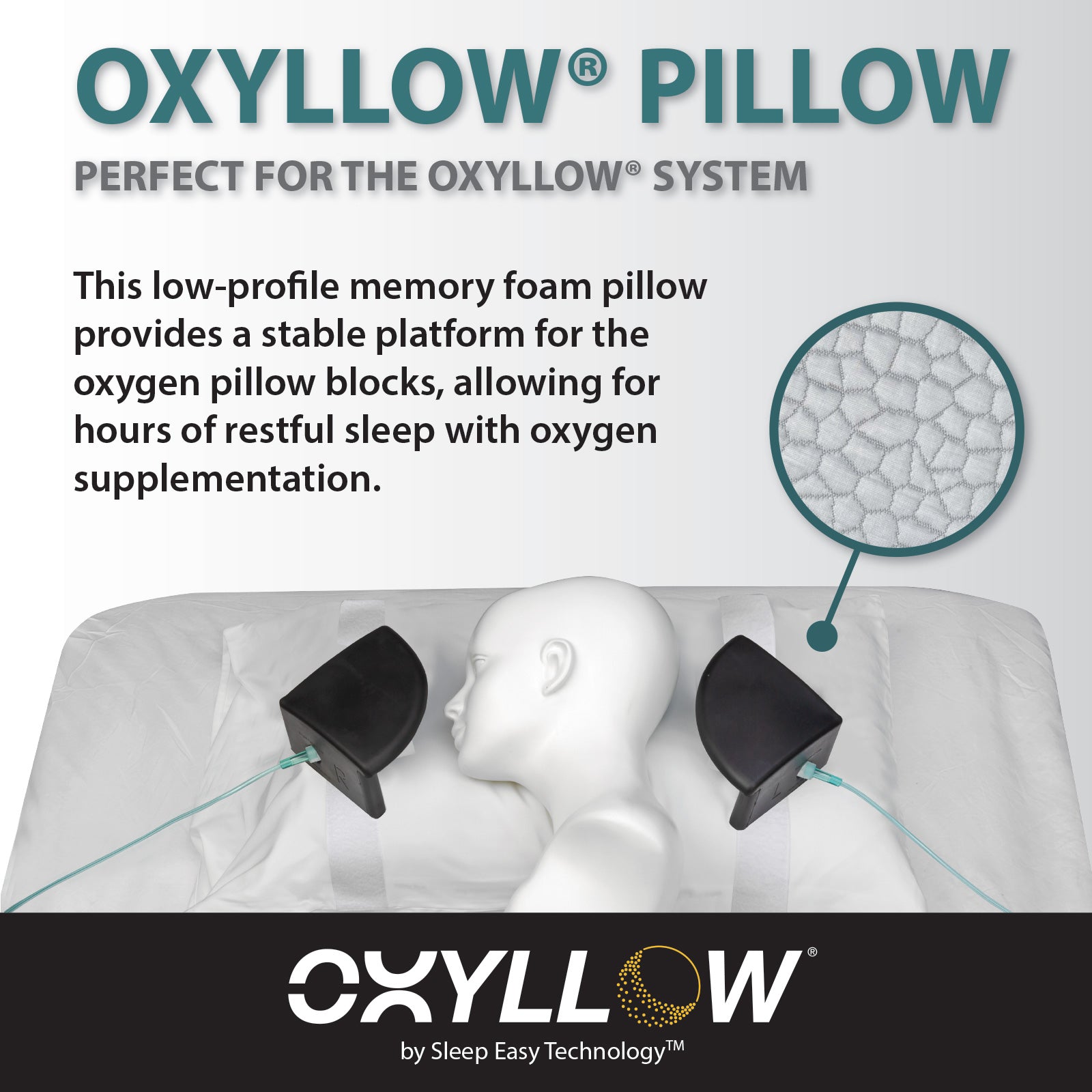 Oxyllow Memory Foam Cooling Pillow - Ideal for Stomach and Side sleepers