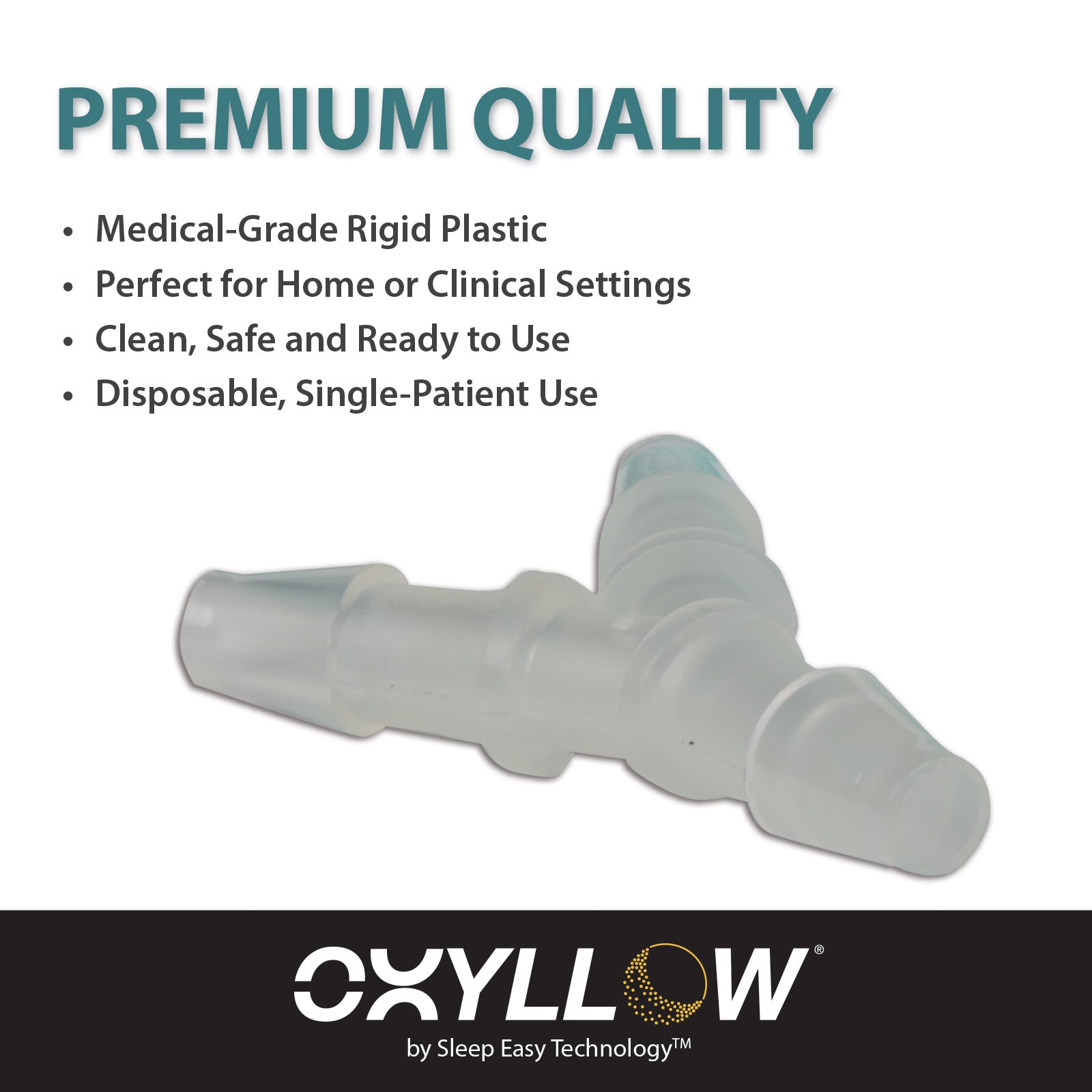 Premium Y-Connector| 10 Count | 3-Way Barbed Design | Secure Fit for Optimal Oxygen Flow | Compatible with Major Respiratory Brands | Durable, Medical-Grade Oxygen Therapy Accessory